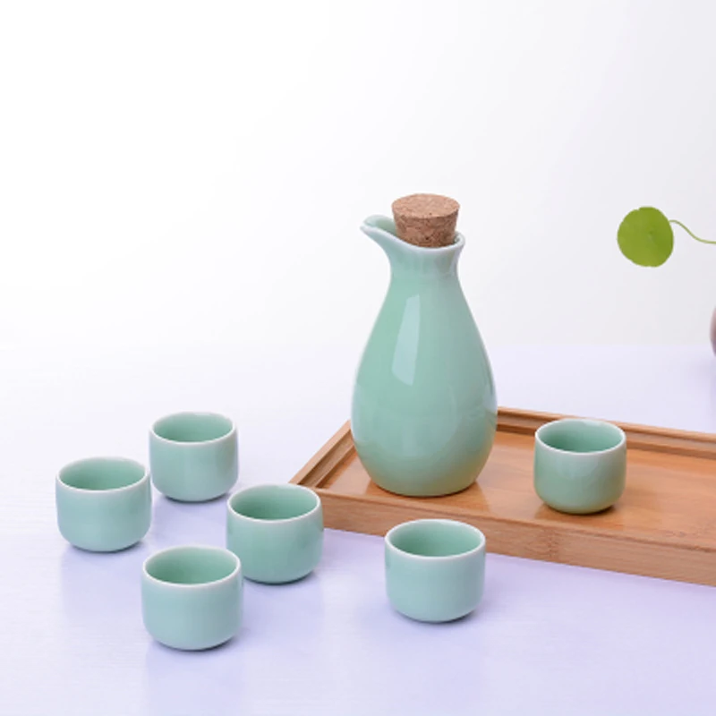 Style 12 1Pot 6cup винтажный керамический горшок набор чашек японский стиль хип колбы для дома, кухни, офиса - Цвет: Style 12