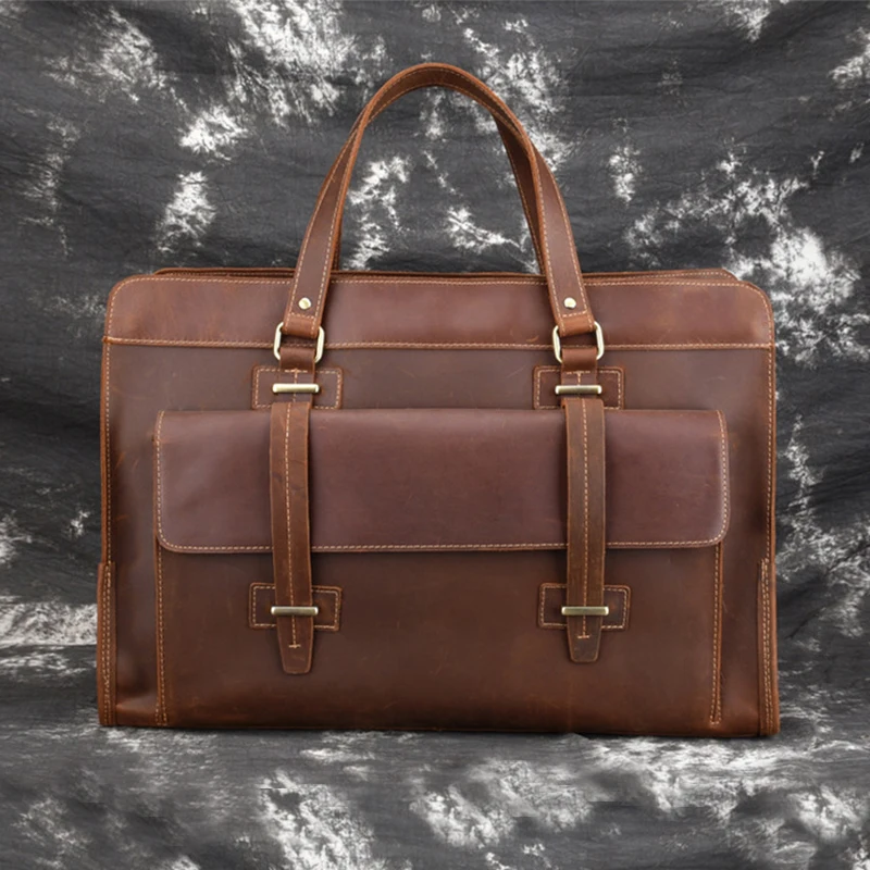 MAHEU дорожная сумка кожаная для путешествий мужская бизнес 17 дюймов ноутбука в
