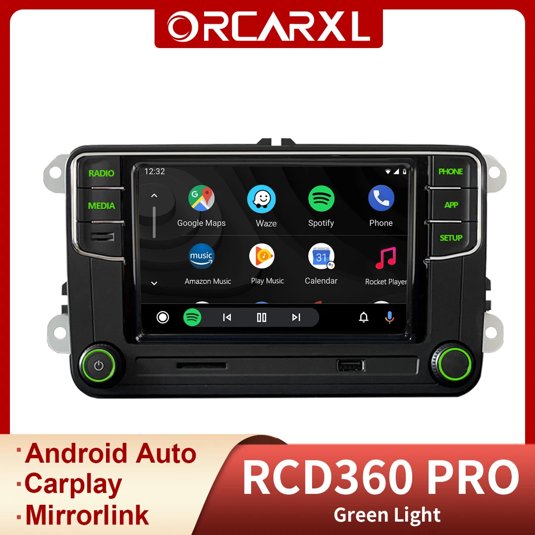 Автомагнитола 2 din Android Carplay Bluetooth MIB 6RD 035 187B Noname RCD360 PRO для VW Skoda