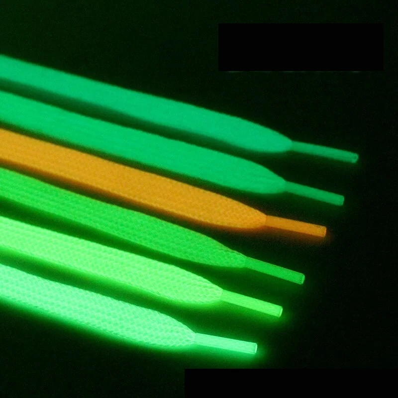 

1Pair Sport Luminous Shoelace Athletic Sport Flat Shoe Laces Glow In The Dark Night Color Fluorescent Shoelace Free Shipping YG2