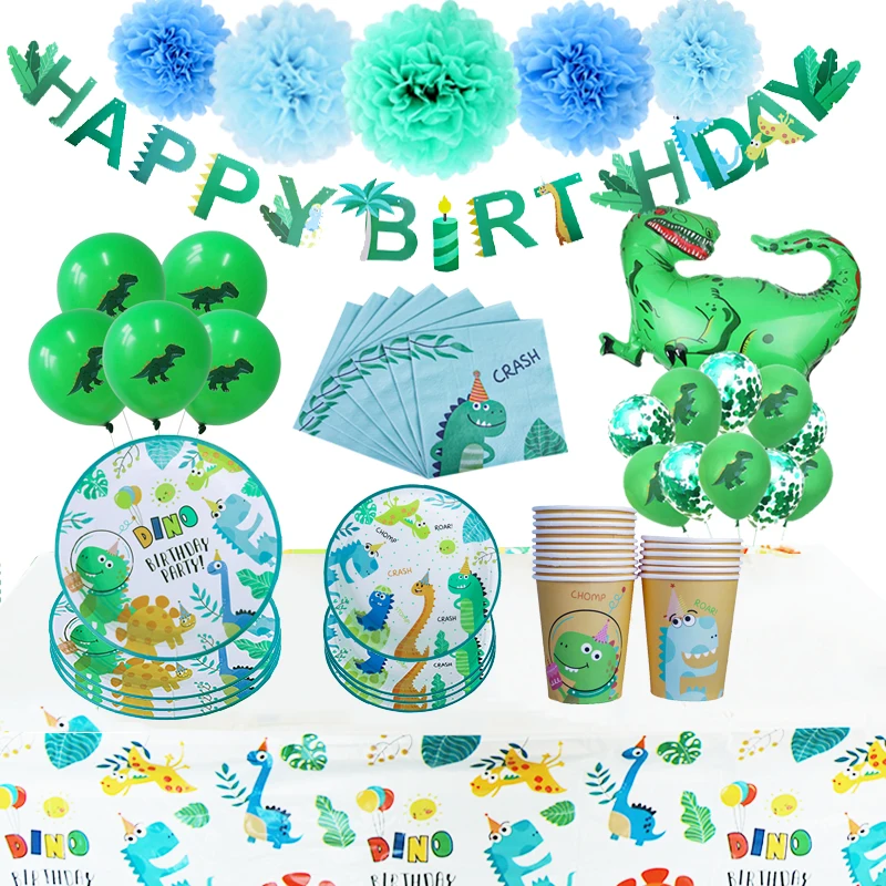 Динозавр тематические вечерние посуда набор тарелок чашки для маленьких