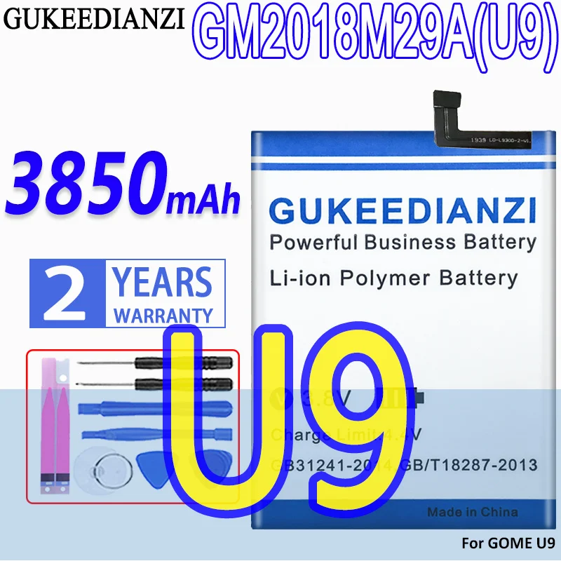 

High Capacity GUKEEDIANZI Battery GM2018M29A(U9) 3850mAh For GOME U9