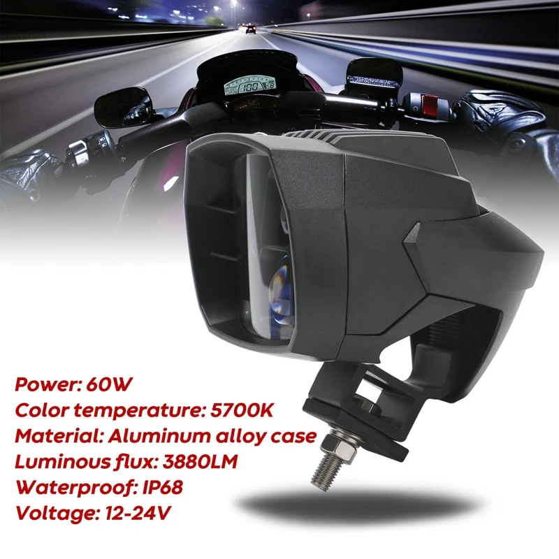 

DHBH-60W LED Work Light Offroad Spot Fog Pod Light Headlight Driving Lamp for ATV SUV UTE Motocycle Motocross Jeep