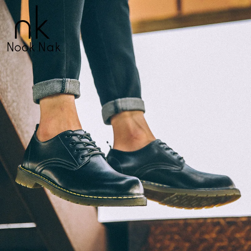 

Noooknak Genuine Leather Men Casual Shoes, Driving shoes, Non-slip wear-resistant sole, Comfortable and breathable, Size 38-44