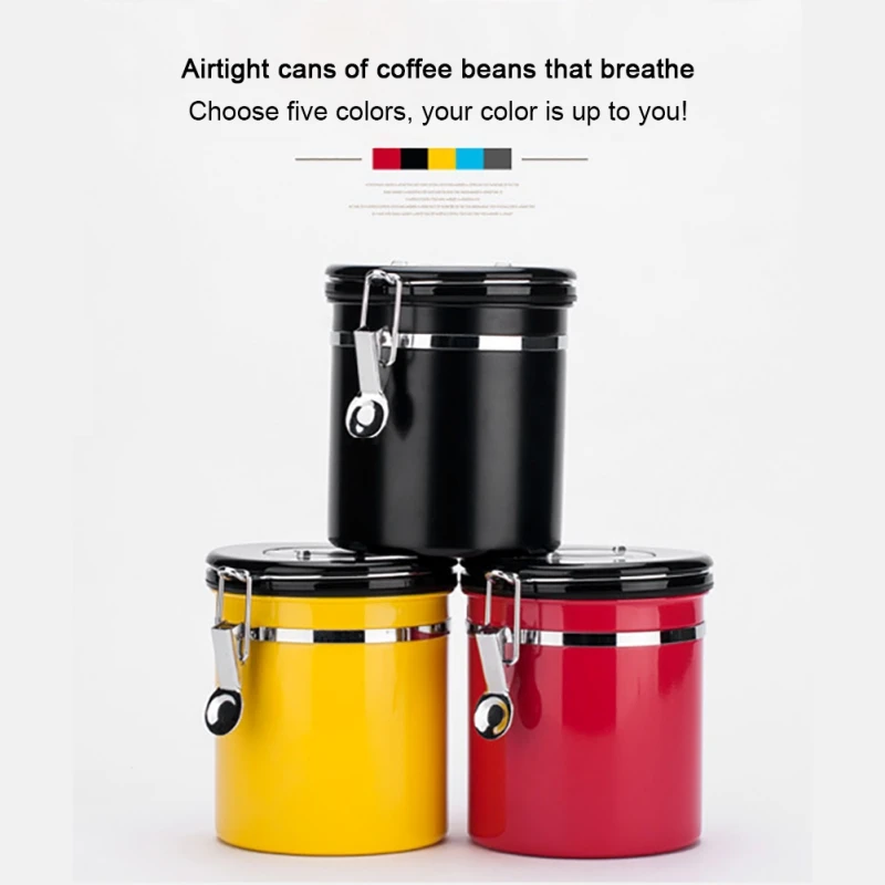

1200ML BPA-Free Stainless Steel Coffee Nut Sugar Container Kitchen Sealing Food Storage Tank New