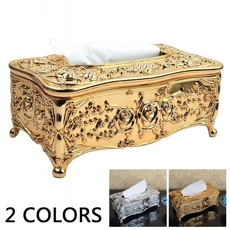 

European Retro Style Chic Tissue Box Cover Paper Napkin Holder Case Prop Decor