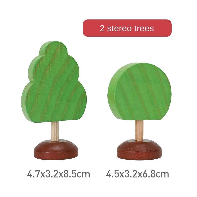 Деревянный трек сцена на поезд аксессуары дерево лес орфографическое подходит