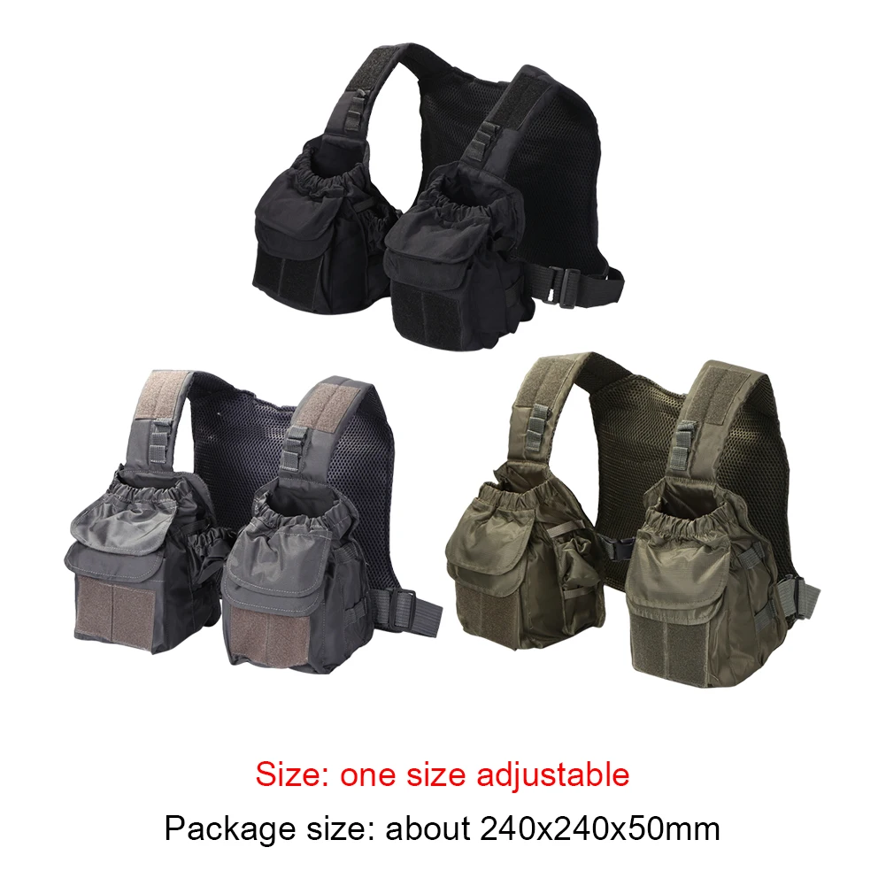

Outdoor Sports Fishing Vest Fly Fishing Vest Tactical Chest Pack Breathable Mesh Adjustable Fishing Waistcoat Fishing tackle