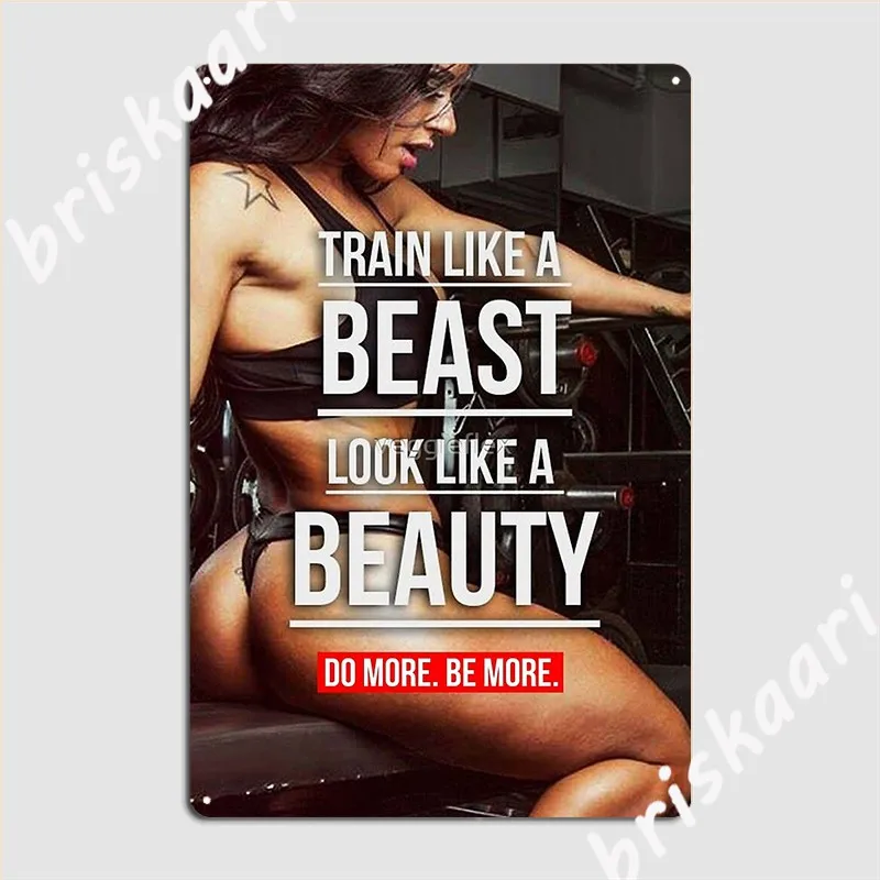 

Bodybuilding Motivational Poster Metal Plaque Garage Decoration Club Party Customize Mural Tin Sign Poster