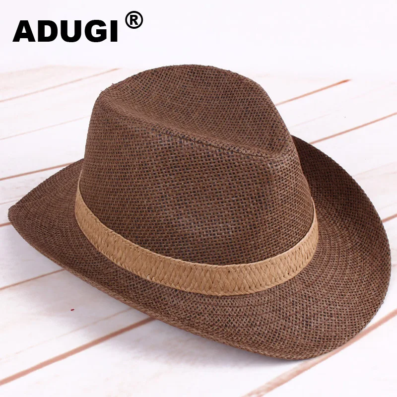 Соломенная ковбойская шляпа от солнца для мужчин и женщин отдыха на открытом