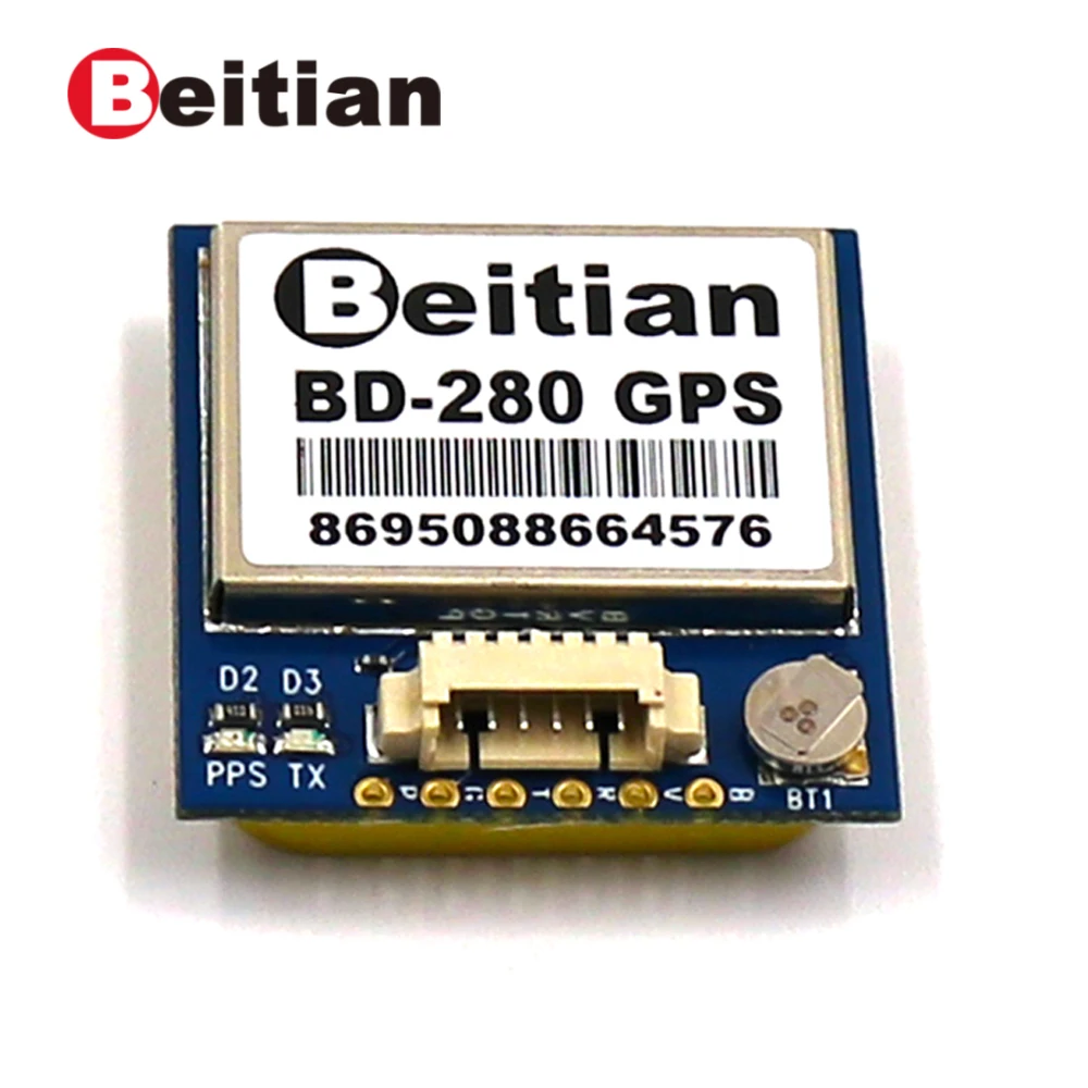 BEITIAN 1.25mm 6pins connector GPS+BEIDOU 4M FLASH GPS Module 5.0V 9600bps TTL 1Hz BD-280 | Автомобили и мотоциклы