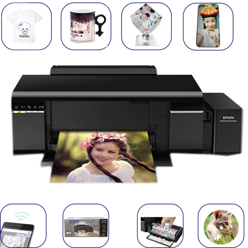 

Принтер lxhcoody для epson l805 A4, принтер с фотобумагой, для использованных чашек/футболок, CD, ПВХ карт