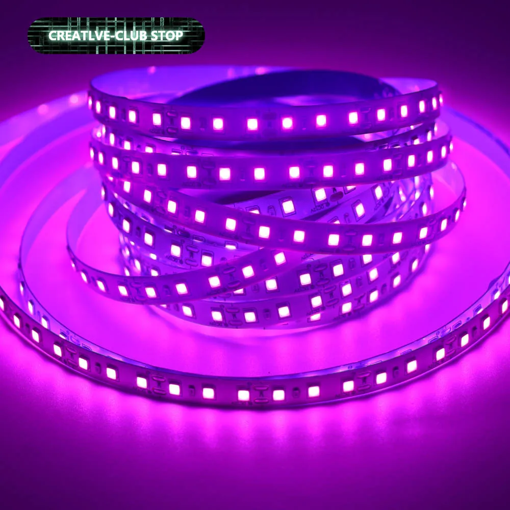 Super Bright Purple 2835 DC12V SMD LED Strip Light 120leds/m 5M Kitchen Living Room Bedroom Corridor Lamp Tape Neon Ribbon Diode