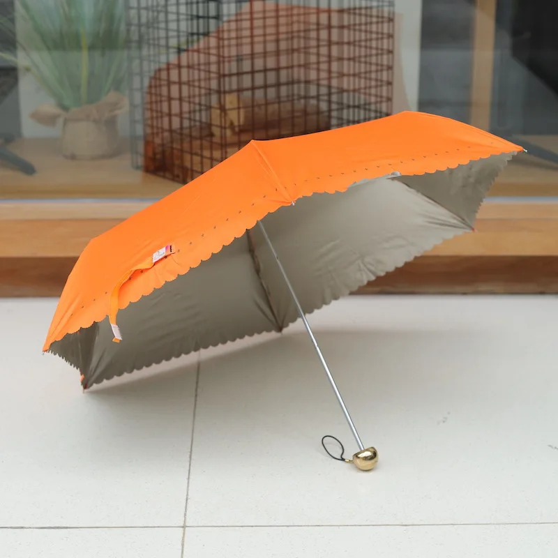 Зонт женский складной с волнистыми краями зонтик от солнца и солнечного дождя