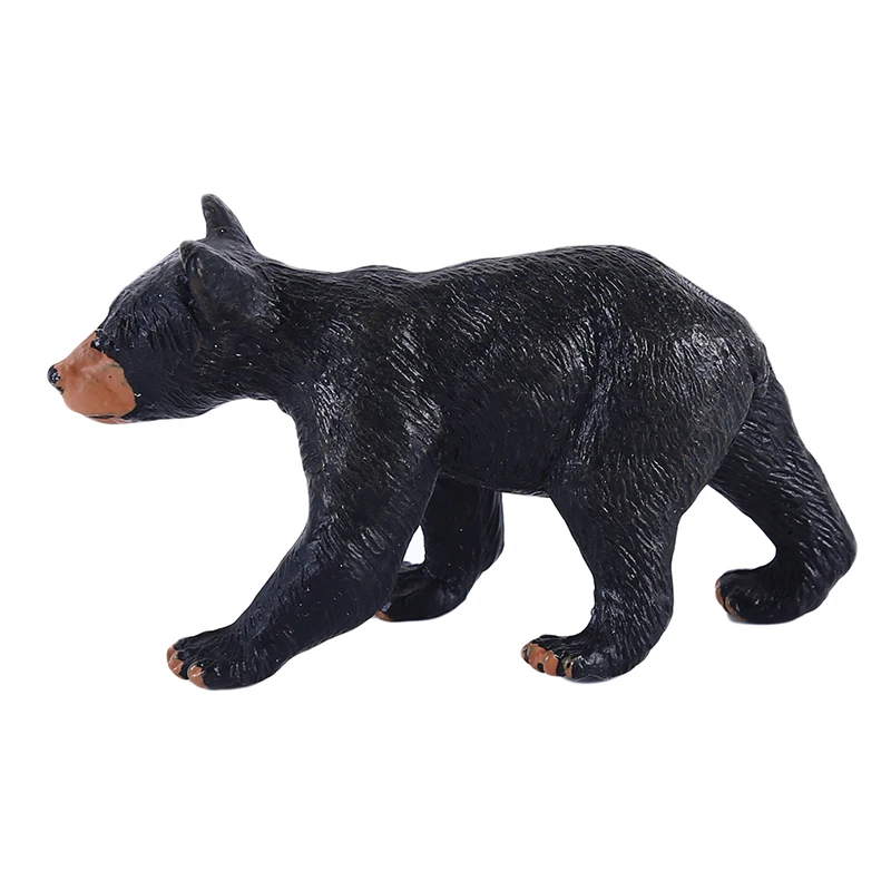 

2020 New Arrival Black Bear Model Simulation Zoo Animal Wild Life Bear Model Toy Kids Gift