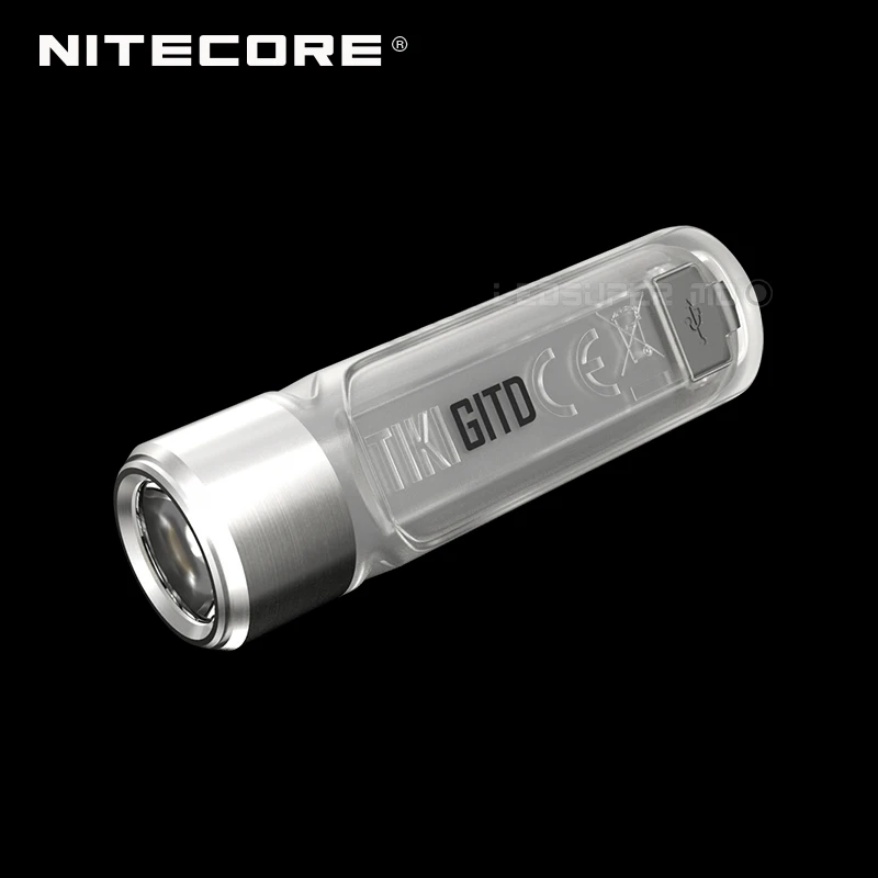 Nitecore-minillavero de luz futurista, TIKI GITD que brilla en la oscuridad, con luz UV auxiliar y luz blanca CRI alta