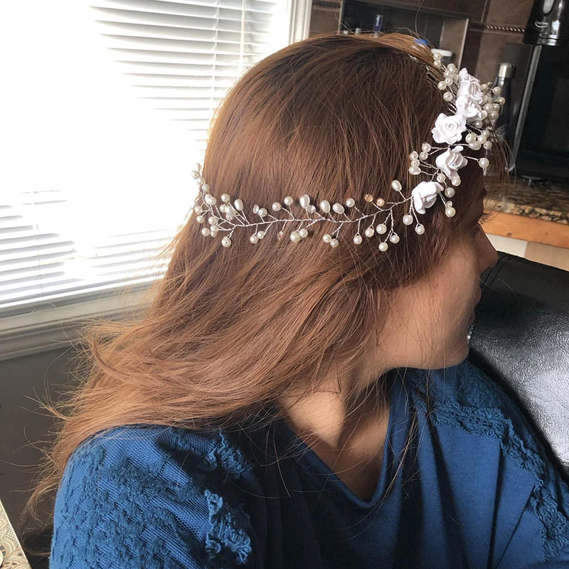 Свадебный головной убор имитация жемчуга аксессуары для волос невесты