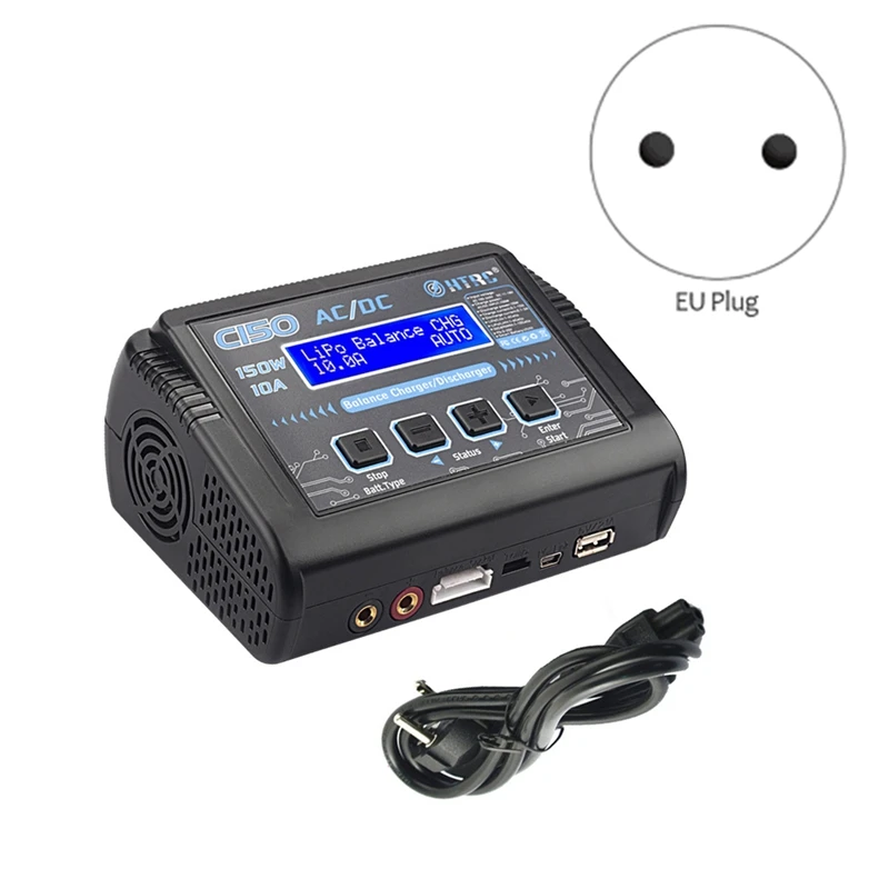 HTRC C150 10A AC/DC RC аккумулятор для LiPo LiHV LiFe Lilon NiCd NiMh Pb Battery Dis зарядное устройство баланс