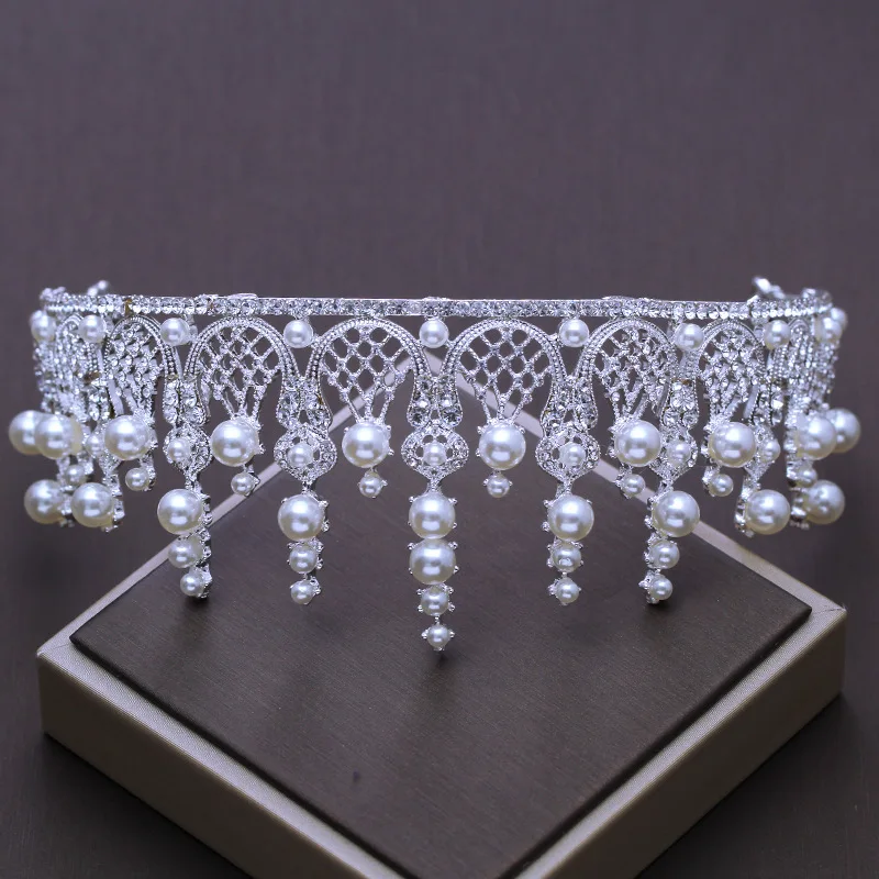 Модная Корейская тиара принцессы имитация преала корона аксессуары для волос