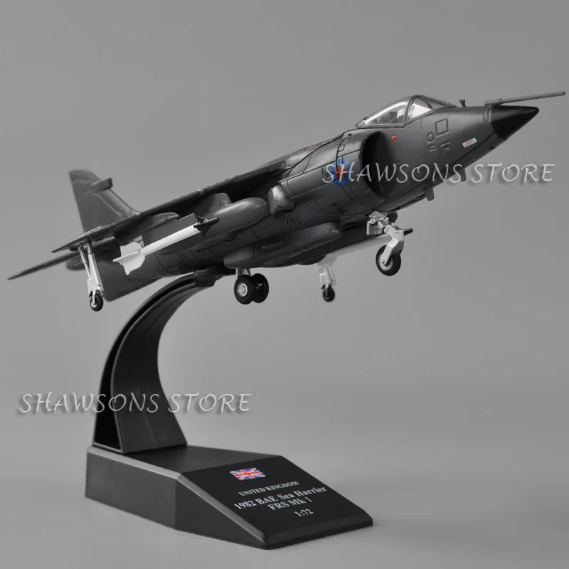 1: 72 Масштаб литья под давлением военная модель игрушки Sea Harrier FRS MK I реактивный