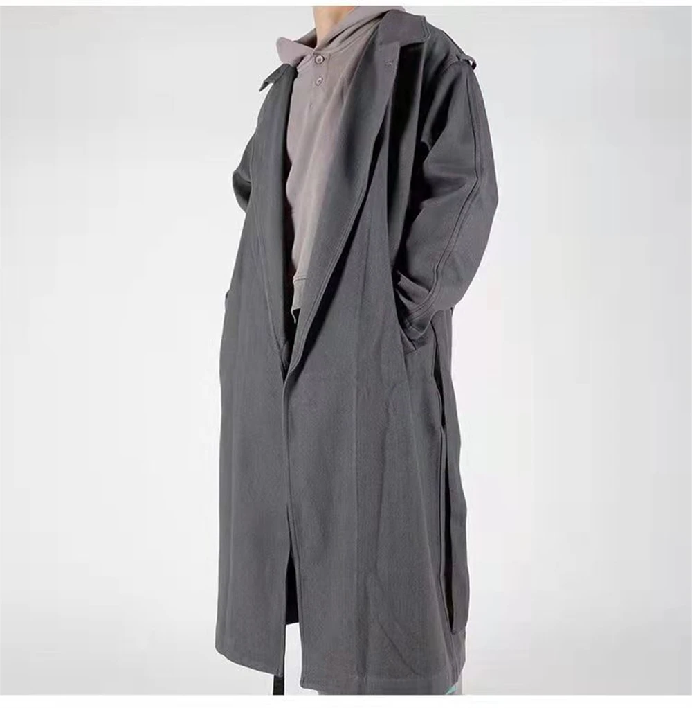 Куртка большого размера в британском стиле KANYE WEST Хай-стрит Черная Мужская