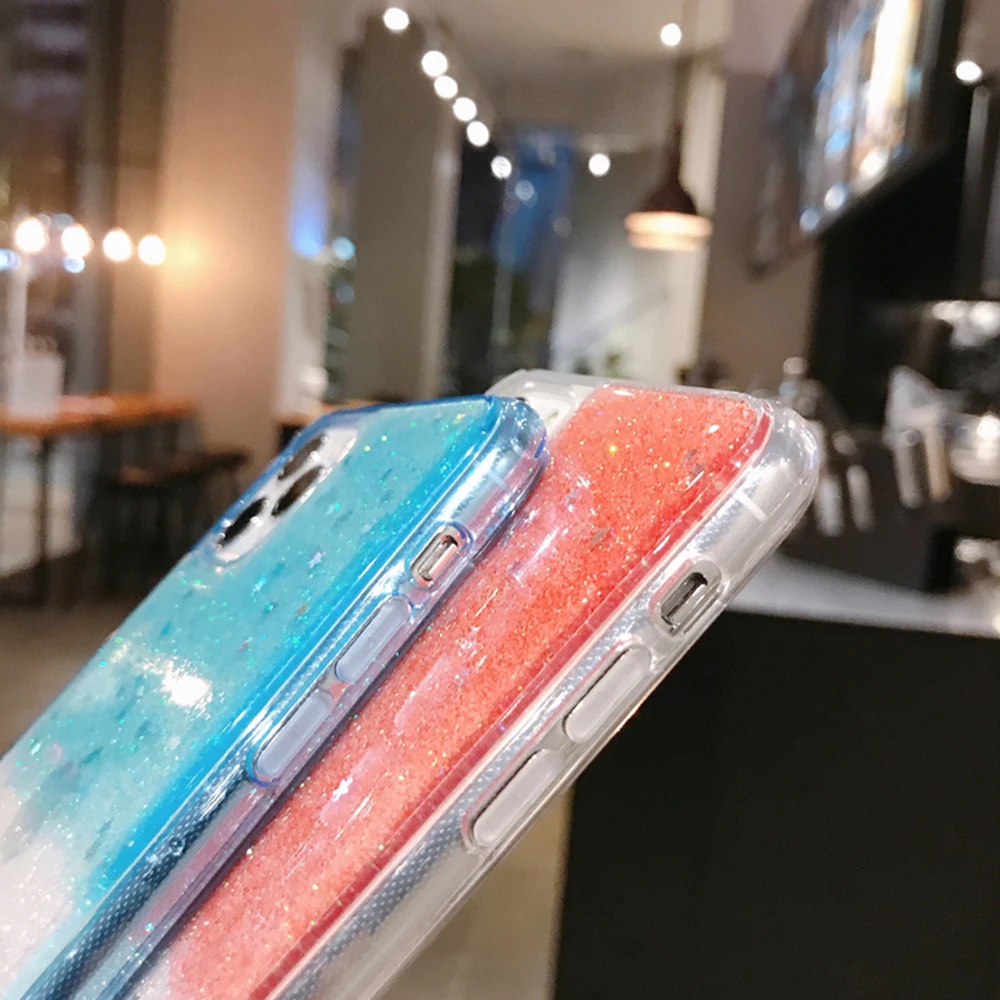 Роскошный блестящий чехол для телефона Apple iPhone X XR XS 11 Pro Max 8 7 6S 6 Plus мягкий