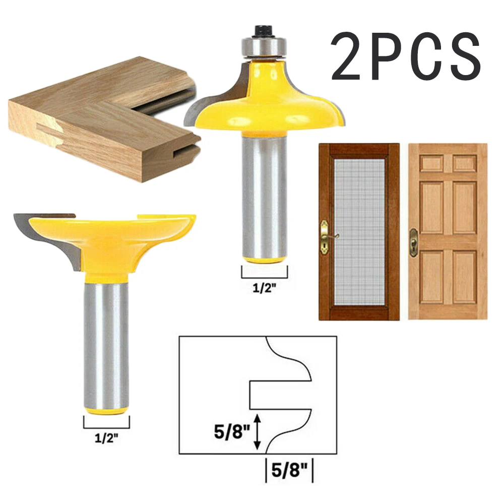 

Woodworking Milling Cutter 1/2 Inches Shank Router Bits Trimming Molding Tool