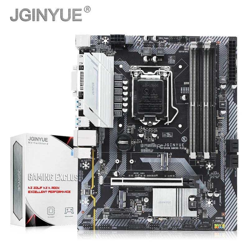 Материнская плата JGINYUE B460 LGA 1200 с поддержкой Intel Core I3 I5 I7 10 го процессора DDR4 RAM M.2 NVME