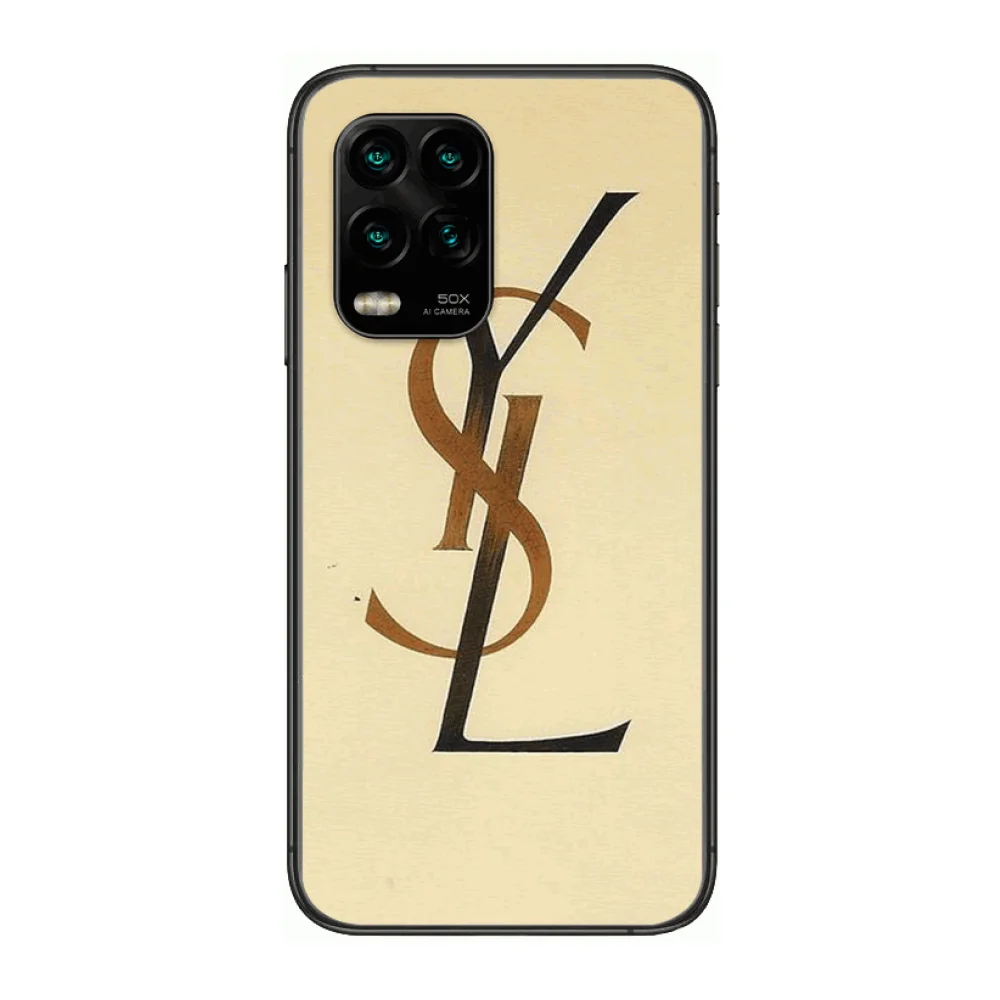 

luxury Brand Y-YSL Phone Case For xiaomi Redmi Note 9S 8 7 6 5 A Pro T Anime Black Cover Silicone Back Pretty senior