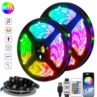 bluetooth 5050 led strips light rgb infrared remote controller usb 5v flexible ribbon lamp diode backlight for tv pc app control