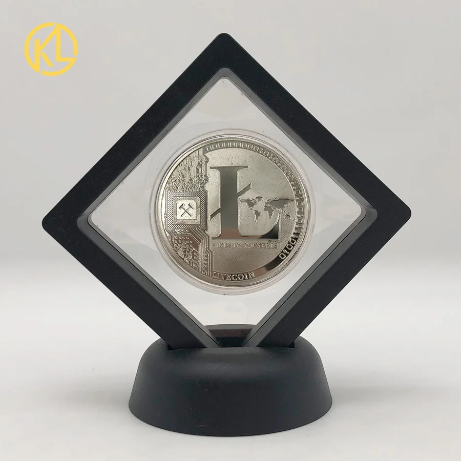 CO016-4 Позолоченная горячая Распродажа Биткоин битная монета Litecoin пульсация эфириум криптовалюта металлическая памятная монета с выставочным стендом - Цвет: CO016-4