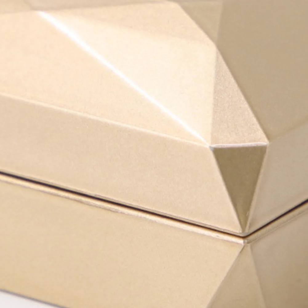 

Rhombus Surface LED Rings Holder Jewelry Storage Box Case Container Organizer