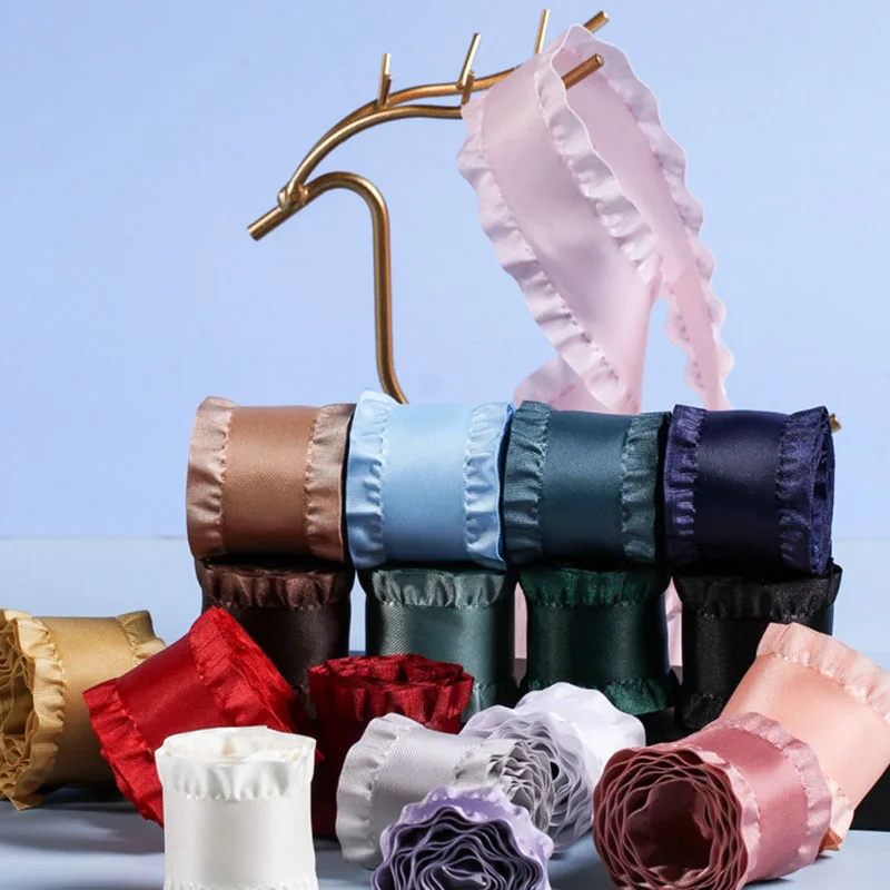 Лента для волос с оборками и двойным краем 50 ярдов|Ленты шитья| |