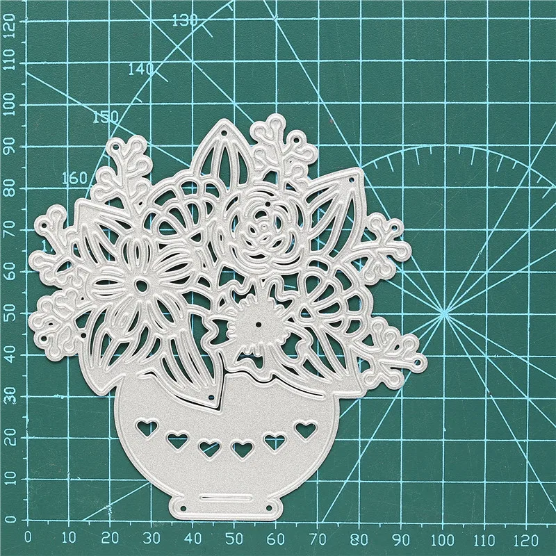 cutting dies YaMinSanNiO, 1 шт., 3D ваза для цветов, металлические Вырубные штампы, новинка, цветы, подарочные штампы, Скрапбукинг для создания карт, тиснение, ремесло, Diecut - Цвет: cutting dies