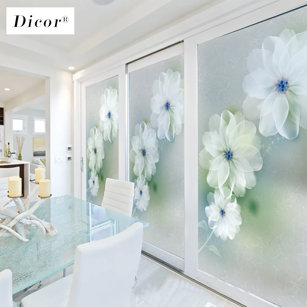 Дикор без клея декоративная пленка для стекла матовая непрозрачная Наклейка на
