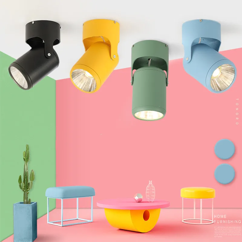 

Macaron Surface Mounted Ceiling Downlight 10W 15W 20W LED Ceiling Spot Light AC110/220V For Kitchen Living Room Decor Bedroom