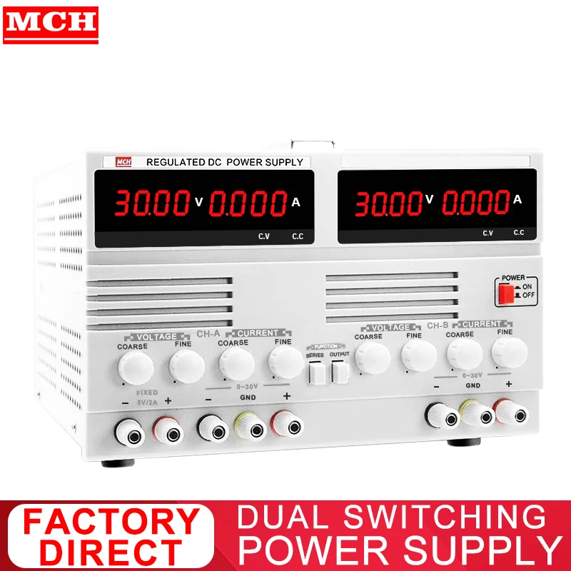 Регулируемый двухканальный импульсный источник питания настольный блок