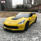 Модель автомобиля Maisto 1:24 2017 Corvette, модель автомобиля из сплава, имитация автомобиля, украшение для коллекции, подарок, игрушка