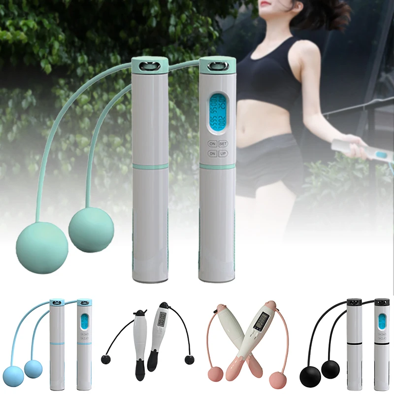 

2021 PVC Jump Rope Replaceable Rope Fast Fat Burning Cordless Ball Skipping Rope for Adults Fitness Workout Home Exercise NOV99