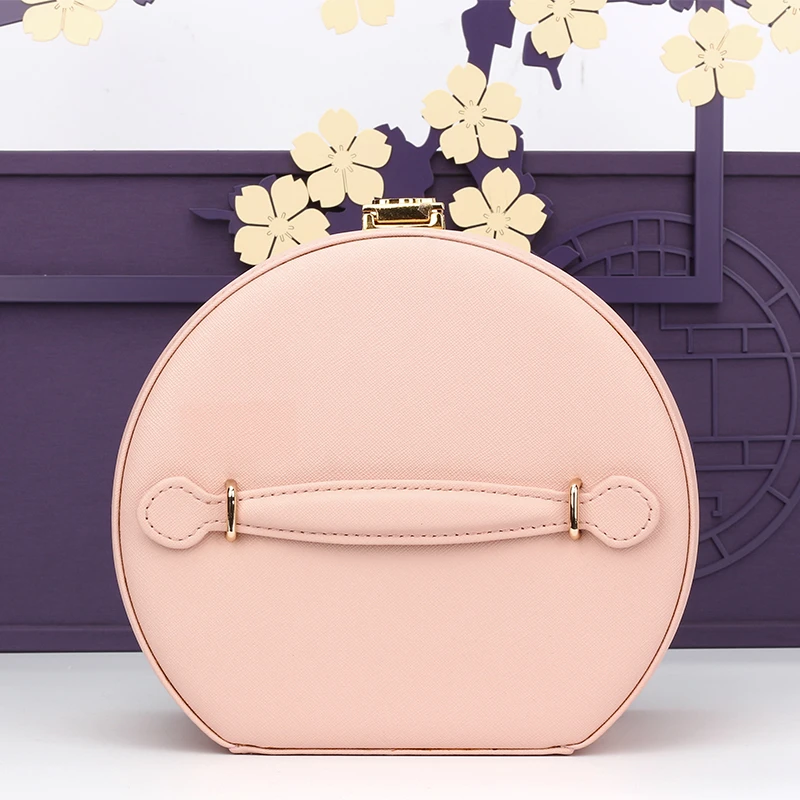 New Exquisite Portable Pu Leather Jewelry Boxes With Lock Multifunctional Double-layer Ring Necklace Earrings Watch Storage Box