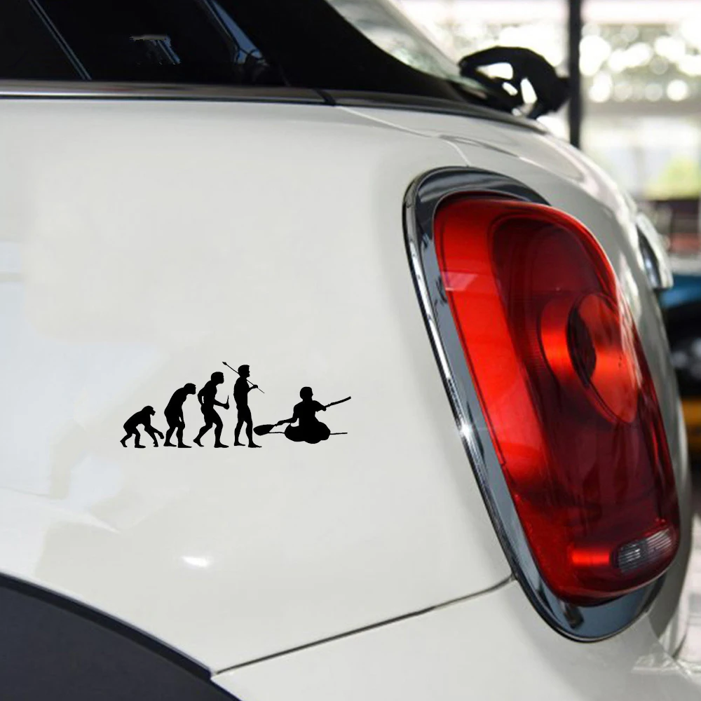Эволюция человека автомобильные наклейки индивидуальные Каякинг для автомобиля