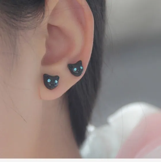 20 шт./лот модные ювелирные изделия металлические Маленькие стразы милые серьги с