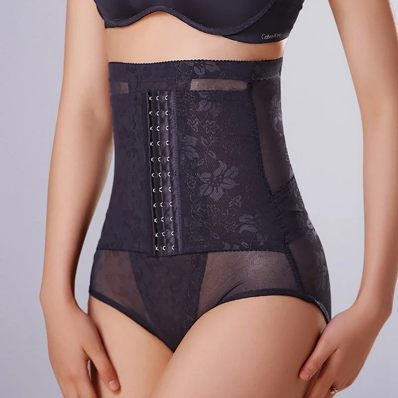 

WENYUJH Shaper Panties Sexy Lace Shapers Body Shaper With Double Closure Control Panties Women Shapewear Sexy Lace Waist Trainer