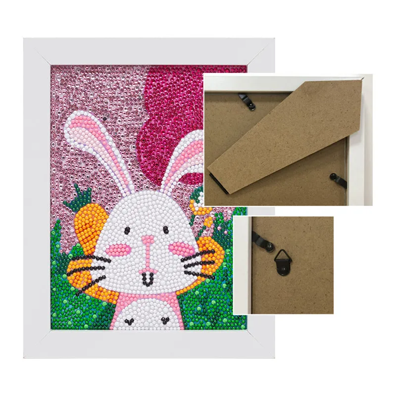 

Children's Educational DIY Handmade Small Diamond Painting Frame Kids Material Package Crystal Paste Paste Surprise Birthday Toy