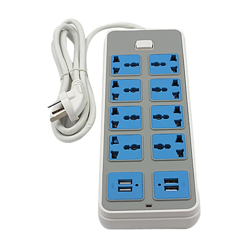 

Удлинитель с 4 портами USB и 8 розетками, 6,5 футов, 3000 Вт, 16 А