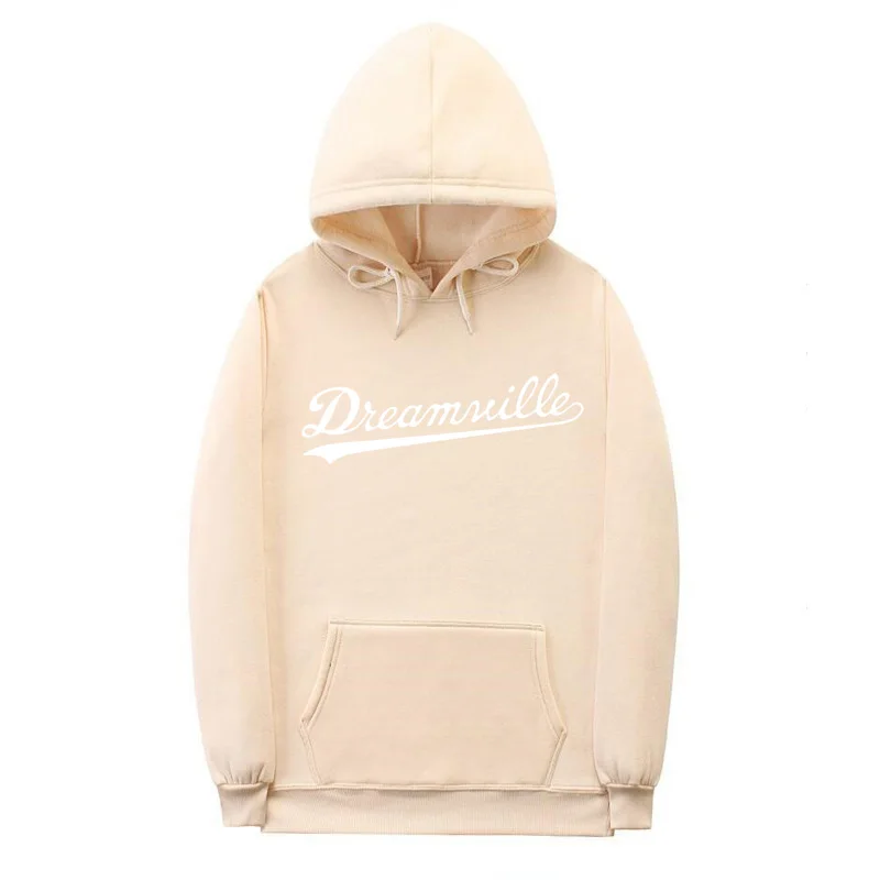 Новинка; худи Для мужчин хип-хоп DREAMVILLE Коул Логотип с капюшоном Swag письмо флисовые J худи с принтом Cole зимние толстовки Мужские пуловер