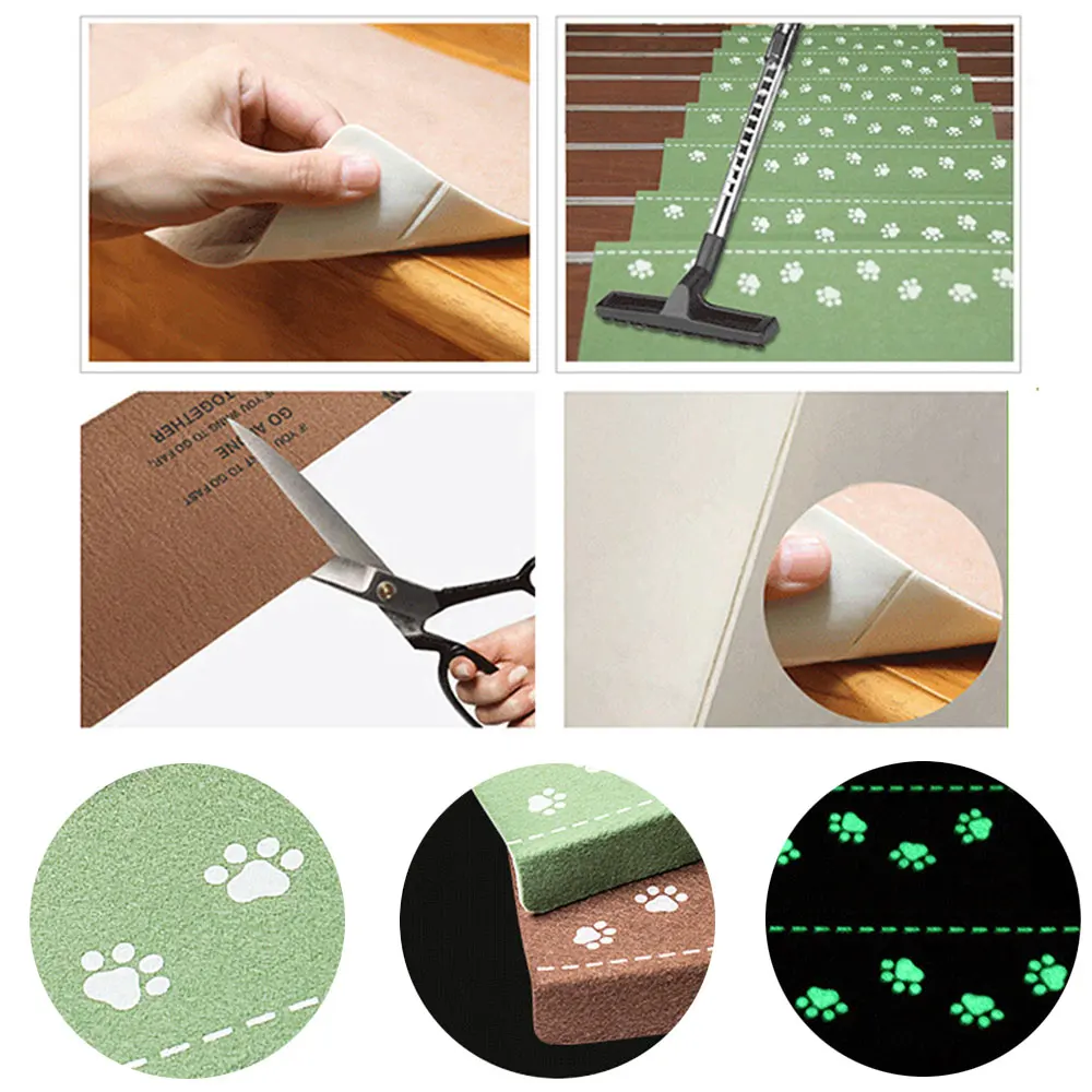 1 шт. светящийся нескользящий милый медведь коготь узор напольный ступенька