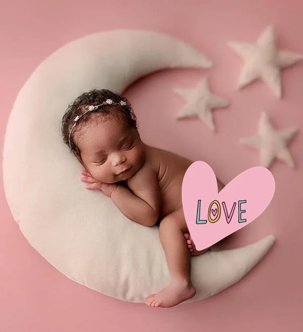 Accesorios de fotograf&iacute;a para reci&eacute;n nacido, almohadas de luna, estrellas, sesi&oacute;n de beb&eacute;, estudio de fotograf&iacute;a, accesorios de pose-2