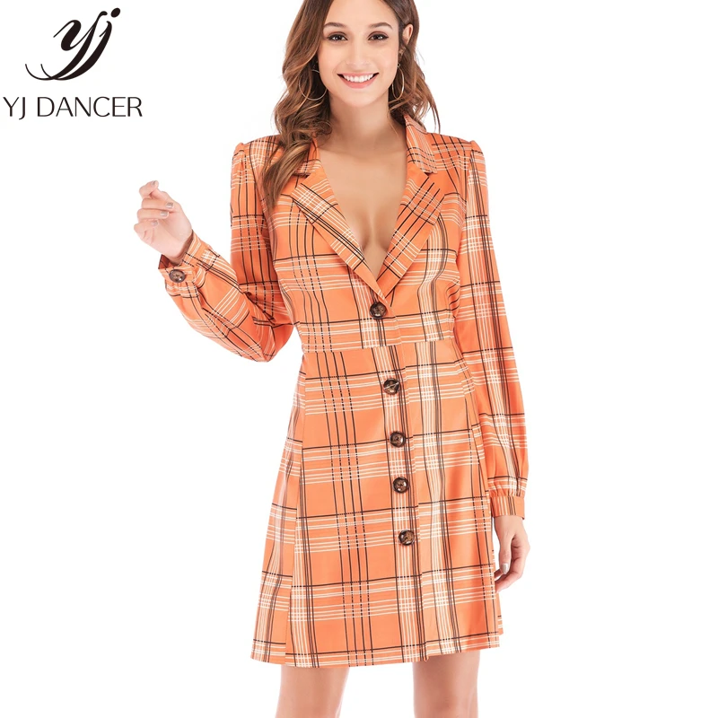 Клетчатая ветровка Женская куртка 2019 весна осень новый костюм с воротником