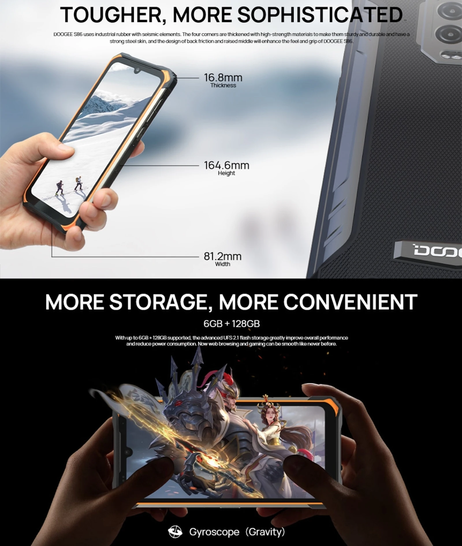 Смартфон DOOGEE S86 защищенный 6 + 128 ГБ 8500 мАч IP68/IP69K Android 10 | Мобильные телефоны и